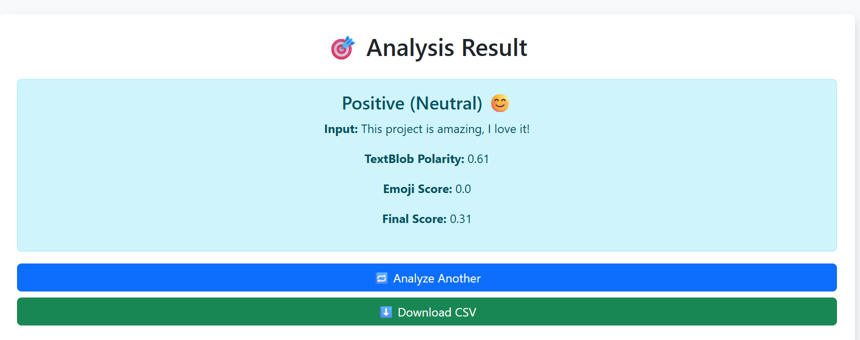 Sentiment Analyzer Application